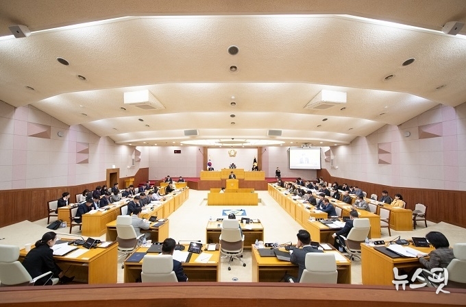 제361회 임시회 제7차 본회의 본회의장 전경.(사진=양주시의회)