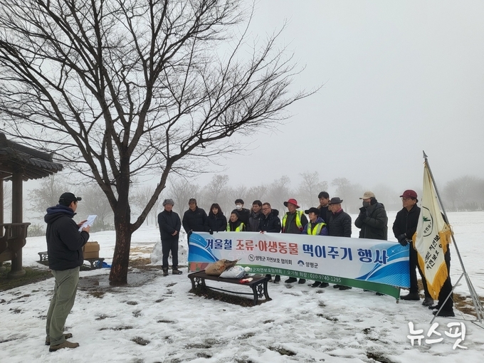 양평군자연보호협의회 먹이주기 행사