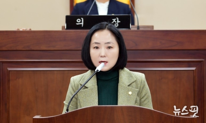 대표발의 지민희 의원 조례안 제안설명 모습.(사진=양평군의회)