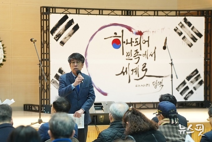 유승영 의장 인사말 모습.(사진=평택시의회)
