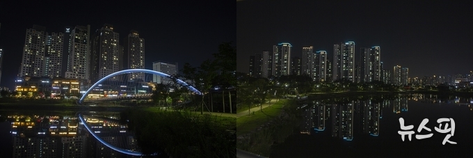 미사호수공원 야경