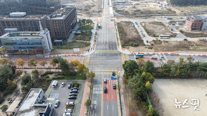 의왕초평지구 송부로 연결도로 개통 전경.(사진=의왕시)