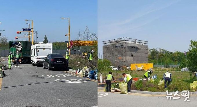 평택시 고덕동 함박산 일대 합동대청소 실시... 관계기관과 협력해 쾌적한 환경 조성