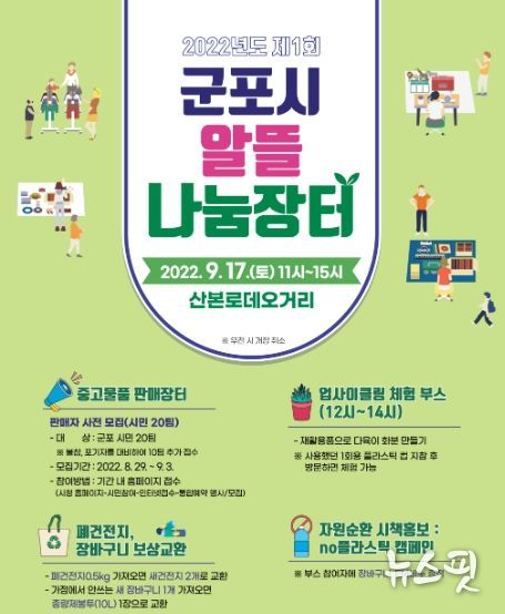 군포시, '2022년 제1회 군포시 알뜰나눔장터' 개최