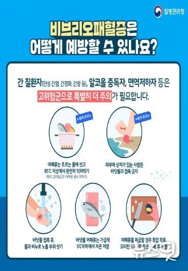 ‘비브리오패혈증 예방수칙’ 안내문