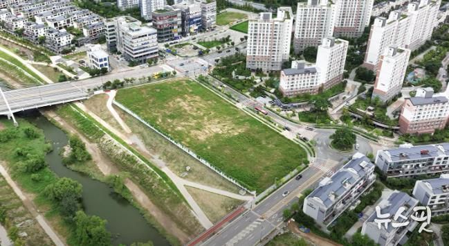 화성특례시 오산동 1010 일원 화성시립미술관 부지 항공사진.(화특례시 제공)