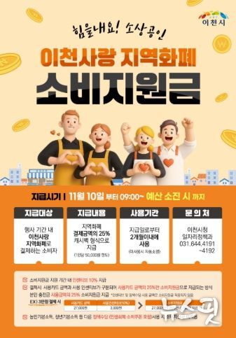 이천시, 경기이천사랑 지역화폐 ‘힘을 내요! 소상공인’ 이벤트 추진