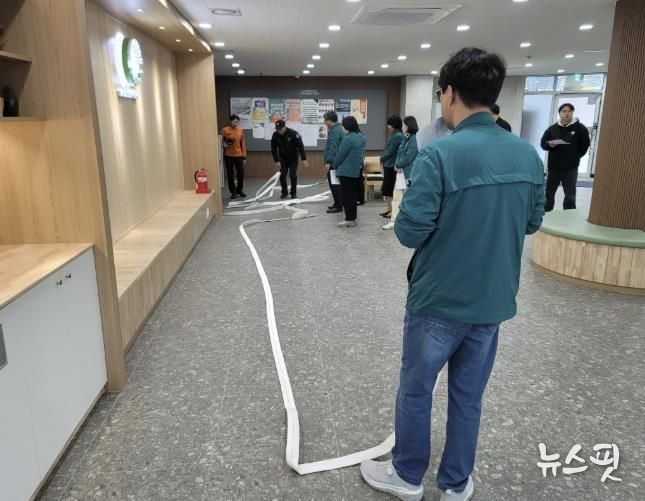 동두천시 송내동 행정복지센터, 화재 대응 역량 강화 위한 소방 합동훈련 실시