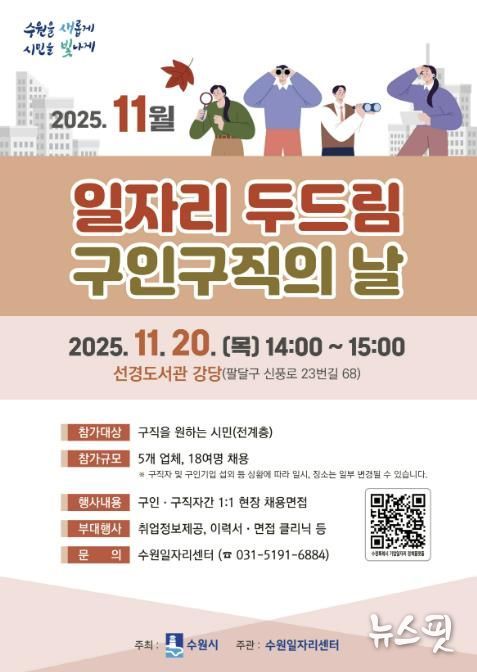 ‘11월 일자리 두드림 구인구직의 날’ 홍보물