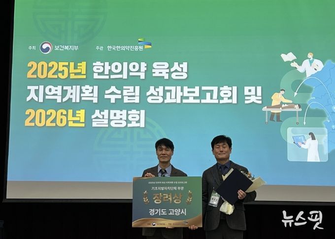 ‘2025년 한의약 육성지역계획 우수사례 공모전’보건복지부 장관 기관 표창 수상 기념촬영