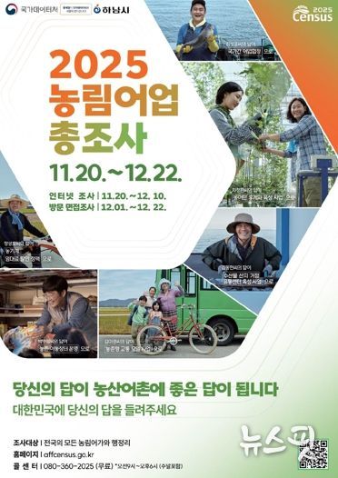 하남시, ‘2025 농림어업총조사’ 실시