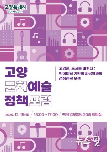 ‘2025 고양문화예술정책포럼’ 홍보문