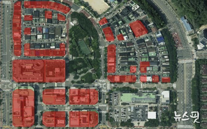 구갈상점가 확대 후 구역도.(용인시 제공)