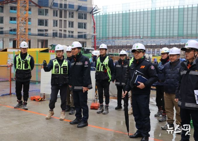 광명소방서, 5R구역 대형 공사장 관서장 현장안전지도 실시