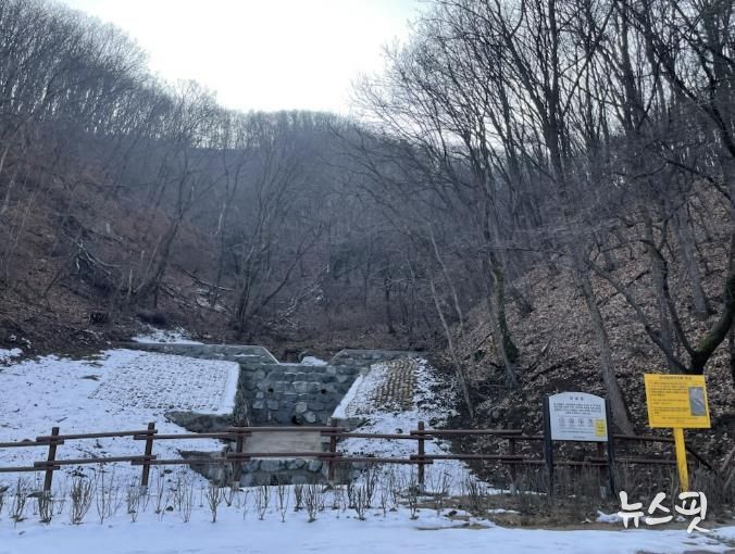 용인특례시가 산사태 등 자연재해 피해를 예방하기 위해 마련한 사방사업 공사 현장.(용인시 제공)