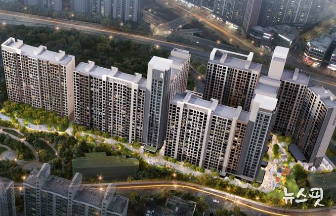 용인특례시에서 공동주택 리모델링 사업이 최종 승인된 수지구 성복역 리버파크 공동주택 조감도.(용인시 제공)