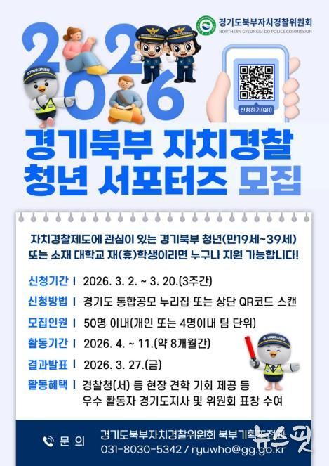 자치경찰 청년 서포터즈 모집 포스터