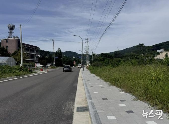 용인특례시 수지구 고기동 467-1번지 일원 신규 도로 현장 모습.(용인시 제공)